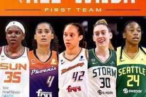 WNBA赛季最佳阵容：MVP琼斯&格里娜&斯图尔特入选一队