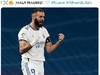 本泽马社媒发文庆祝胜利：皇马继续前进！Hala Madrid