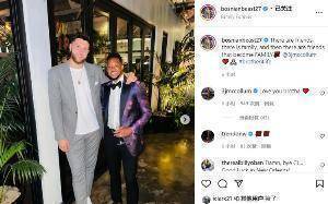 努尔基奇晒与CJ合影：这有朋友和家人 我们从朋友变成了家人