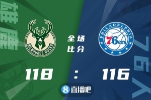 🏀字母哥40+14+6 哈登32+5+9 恩比德29+14+7 雄鹿险胜76人