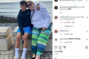 迷你罗混搭耐克阿迪引网友批评，C罗评论：他穿啥不用考虑你们